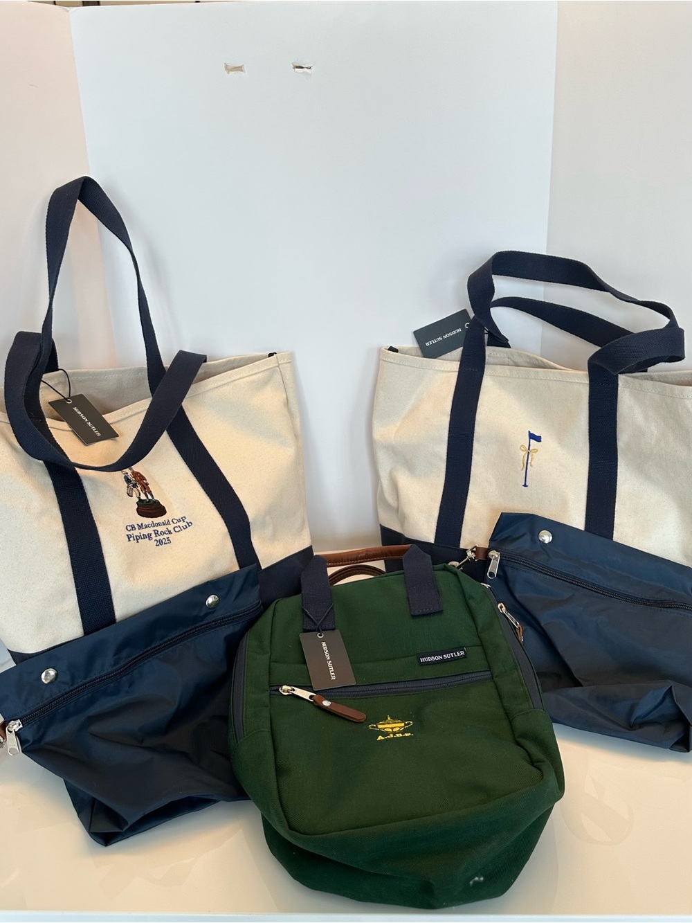 HUDSON SUTLER 3 New with Tags NWT: 2 Medium Totes. 1 Heritage Golf Shoe Bag